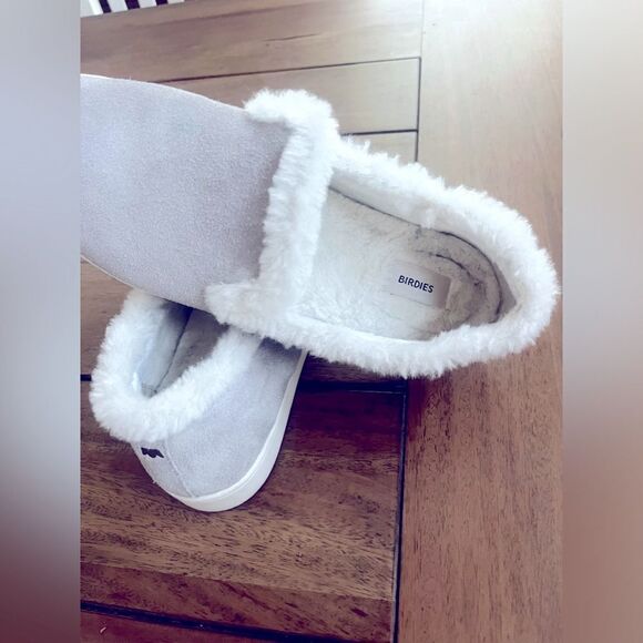 BIRDIE SUEDE GRAY LEATHER WITH PLUSH INTERIOR! Swift slip-on! Women Size 7.5 - Picture 4 of 7